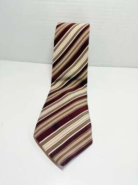 Italo Ferretti Made in Italy Striped Silk Necktie